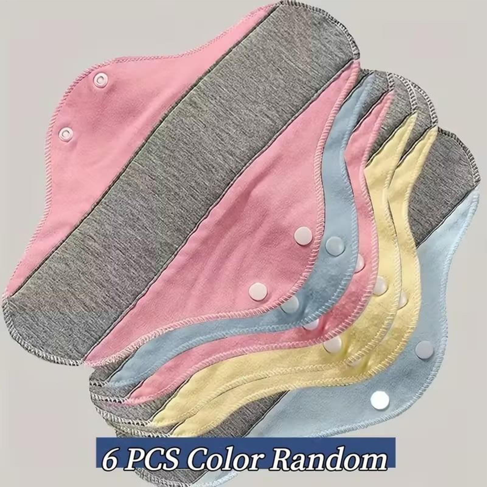 Cloth Pad Reusable - 6 Pezzi Assorbenti Lavabili in Tessuto