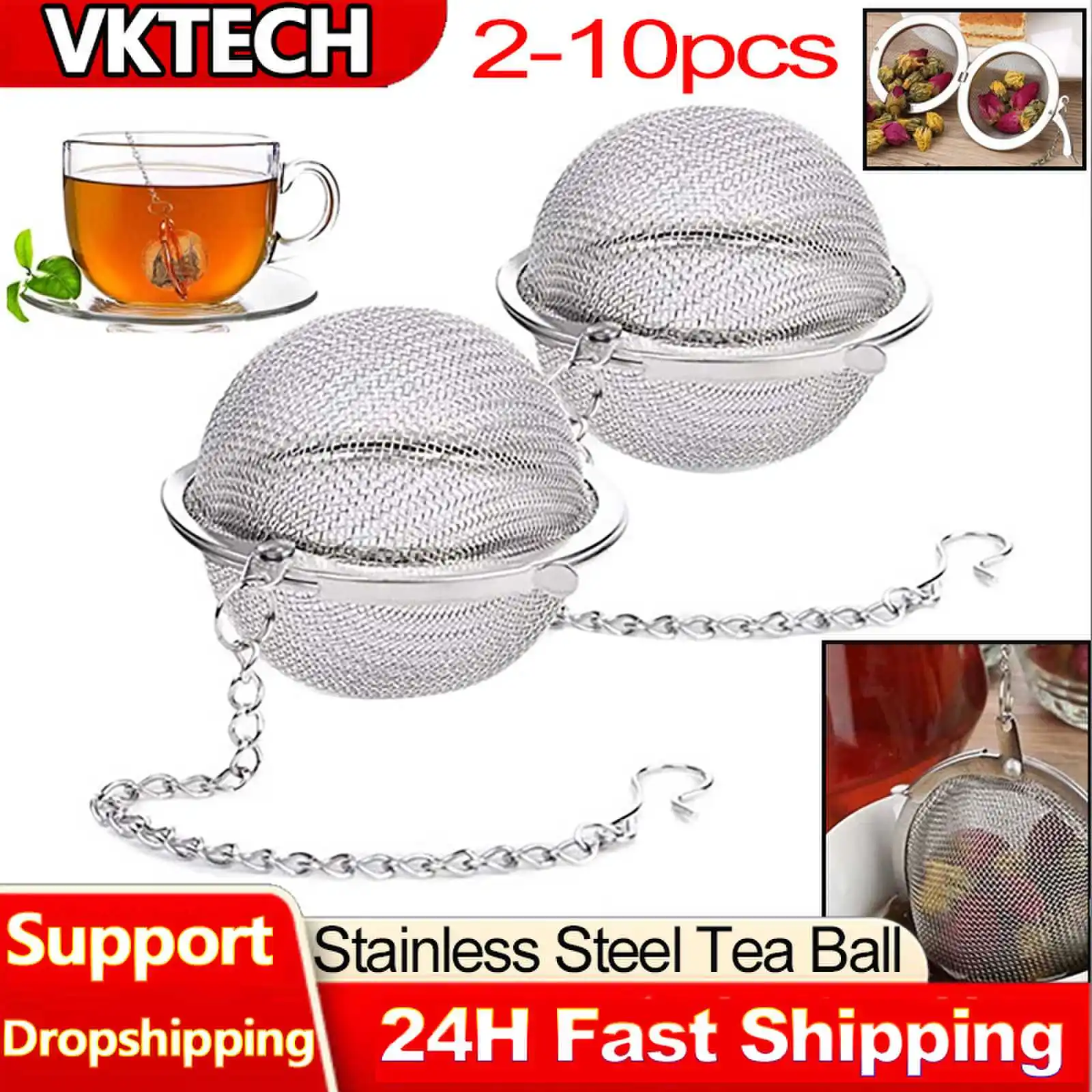 2-10 pezzi infusore a rete a s - Loose Leaf Tea Infuser recensione e prezzo