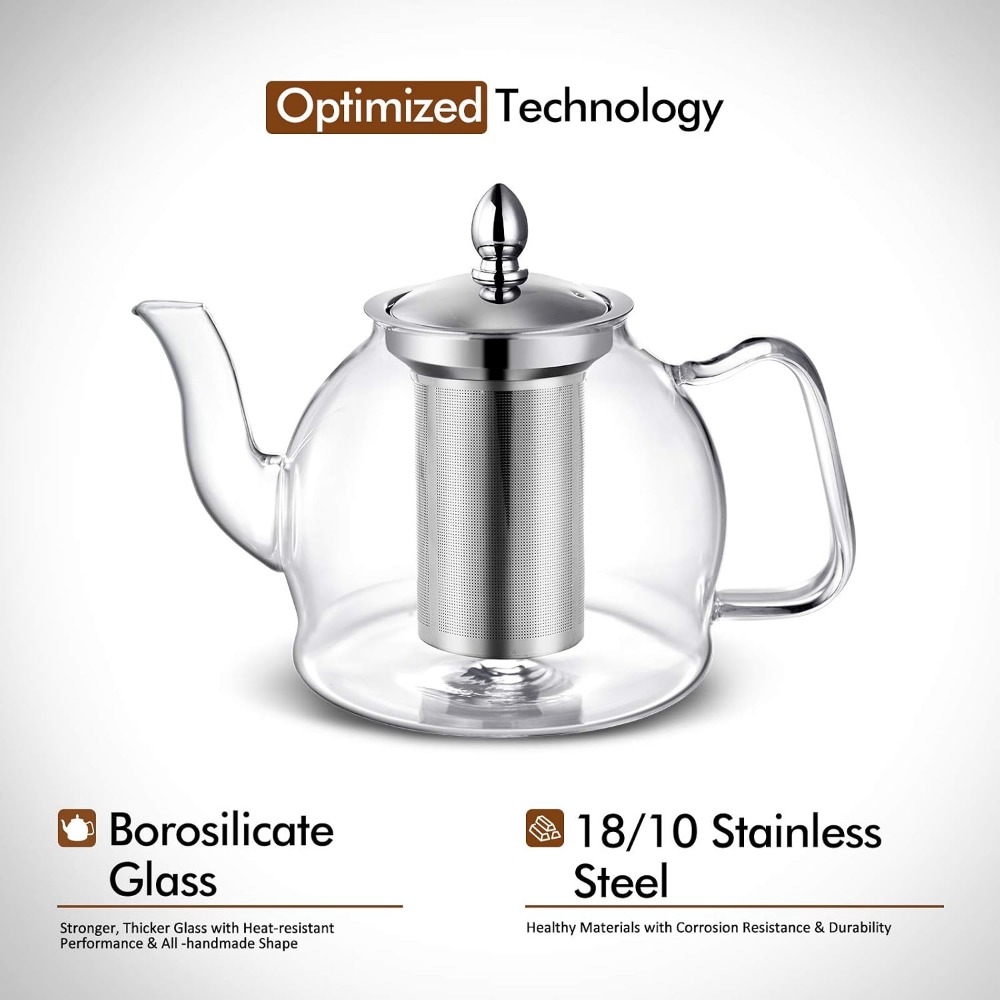 Teiera in Vetro da 1000ml con  - Loose Leaf Tea Infuser recensione e prezzo